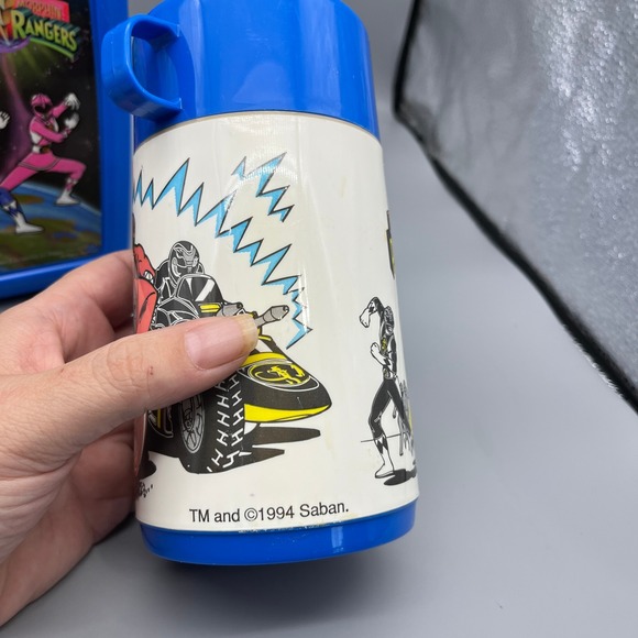 Vintage 1993 Mighty Morphin Power Rangers Aladdin Lunchbox with Thermos - Picture 4 of 16